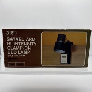 Vintage Mobilite Model 315 Swivel Arm Hi-Intensity Clamp On Bed Lamp NOS